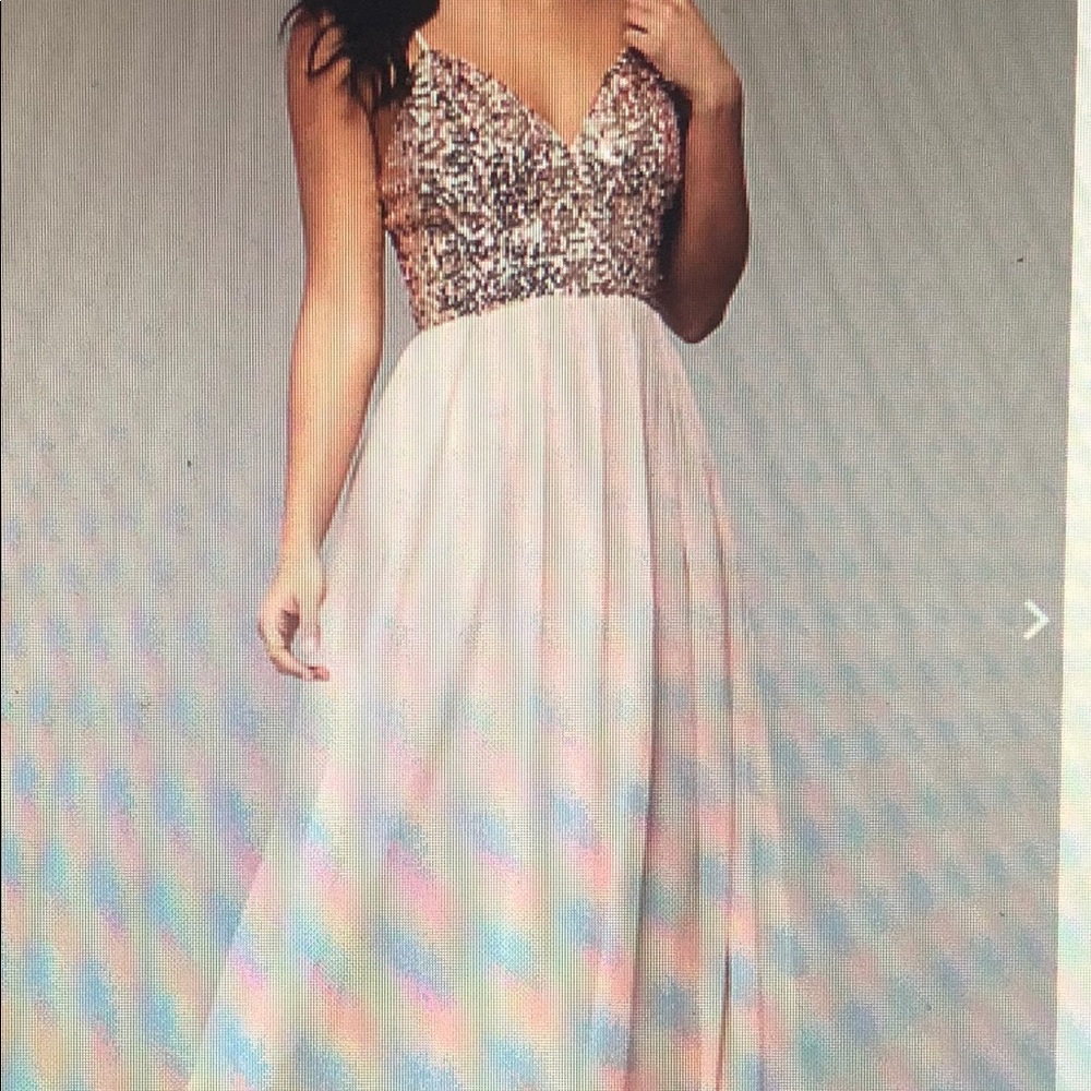 light pink prom dress